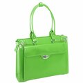 A1 Luggage WINNETKA Leather Ladies Briefcase with Removable Sleeve- Green A12611524